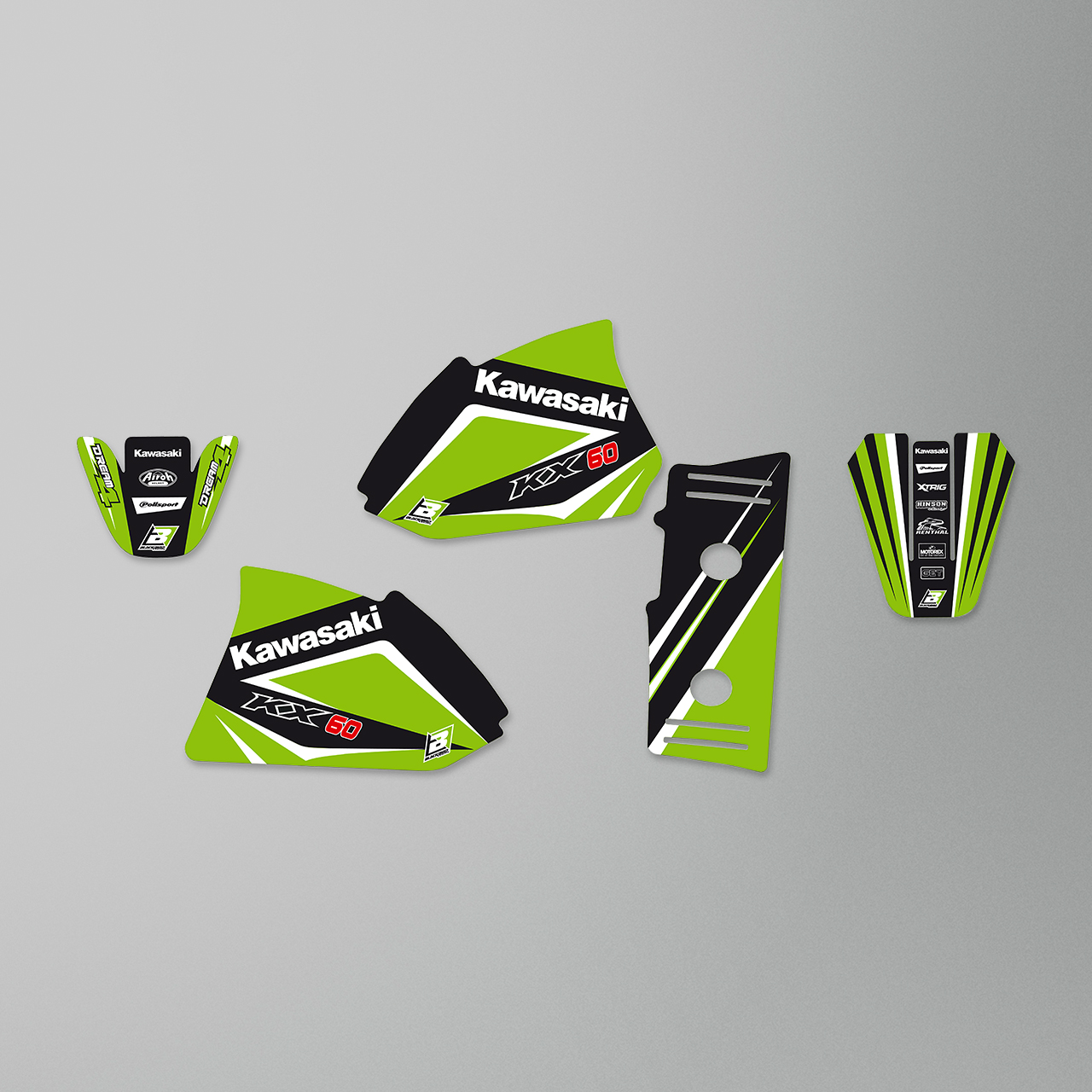 Blackbird Dream 4 Decal Kit Green-Black-White