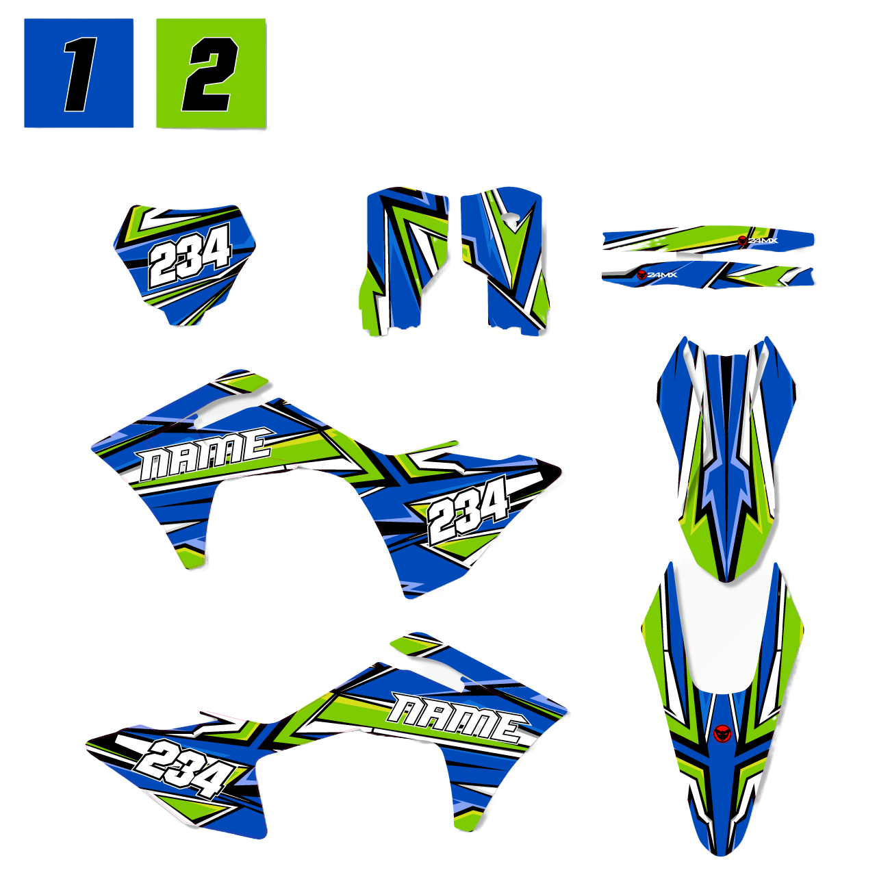 Kit De Adhesivos Personalizado 24MX Holo Khaos