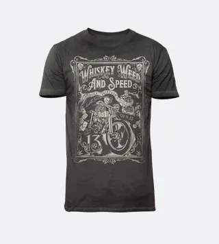 Lucky 13 Whiskey Weed And Speed T-Shirt