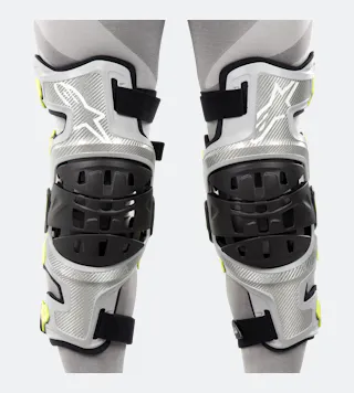 Kniebeschermers Alpinestars Bionic-7 Zilver-Geel Neon
