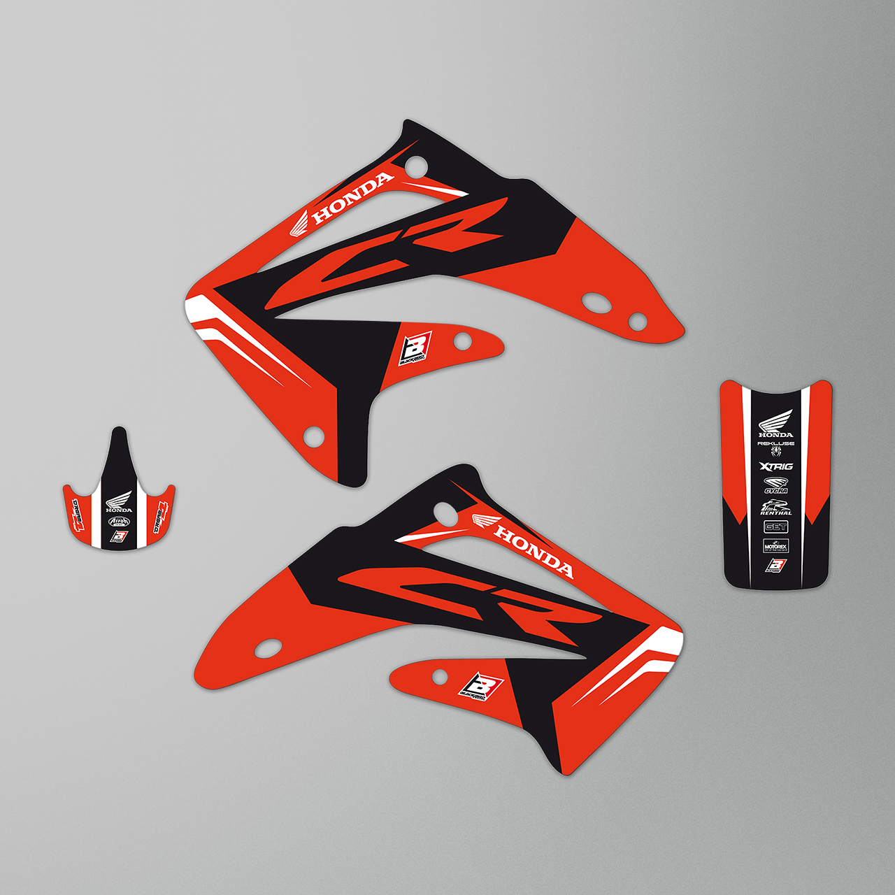 Blackbird Dream 4 Complete Decal Kit with Seat Cover Red-White-Black