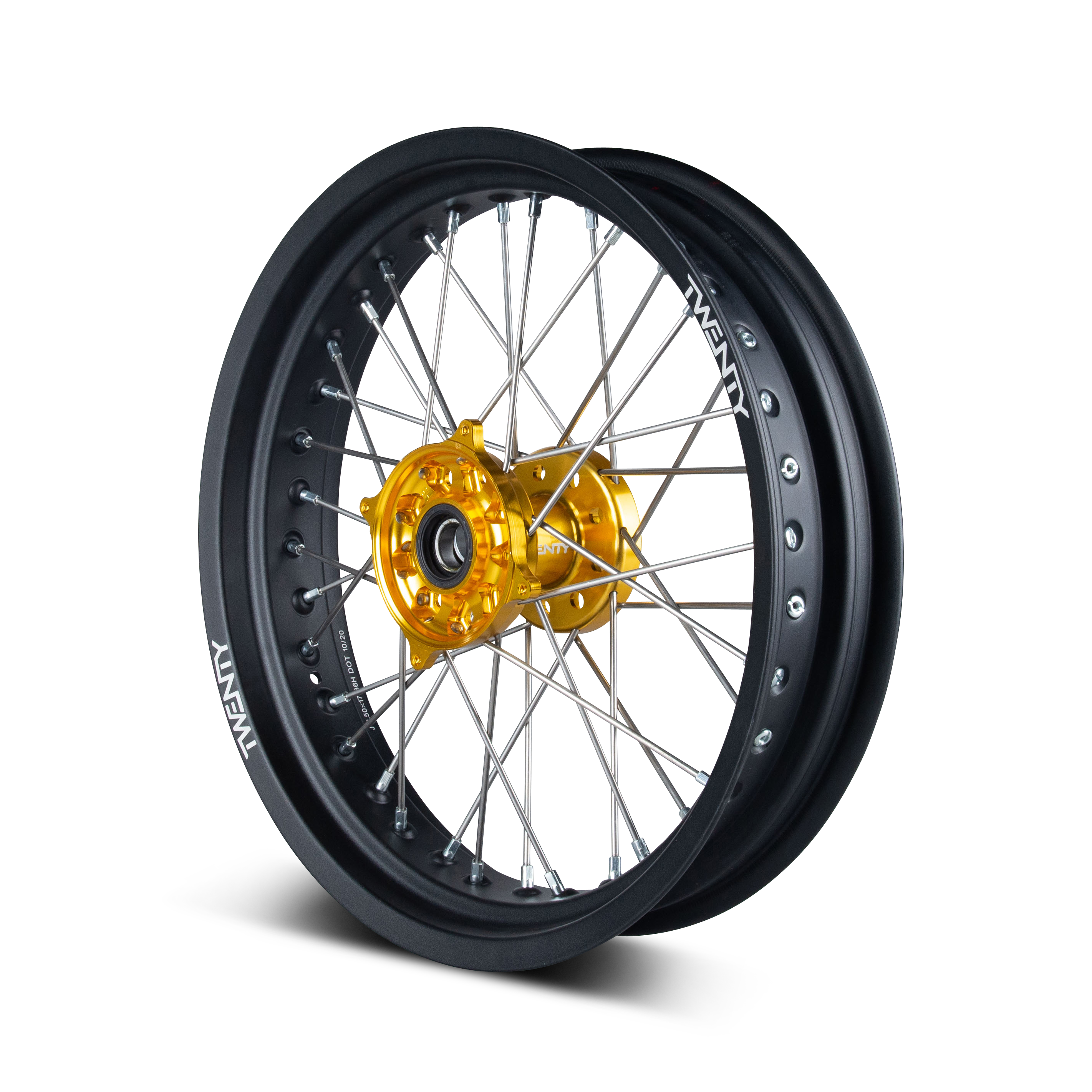 Rueda Delantera Twenty Supermotard Negro-Dotrado 17"