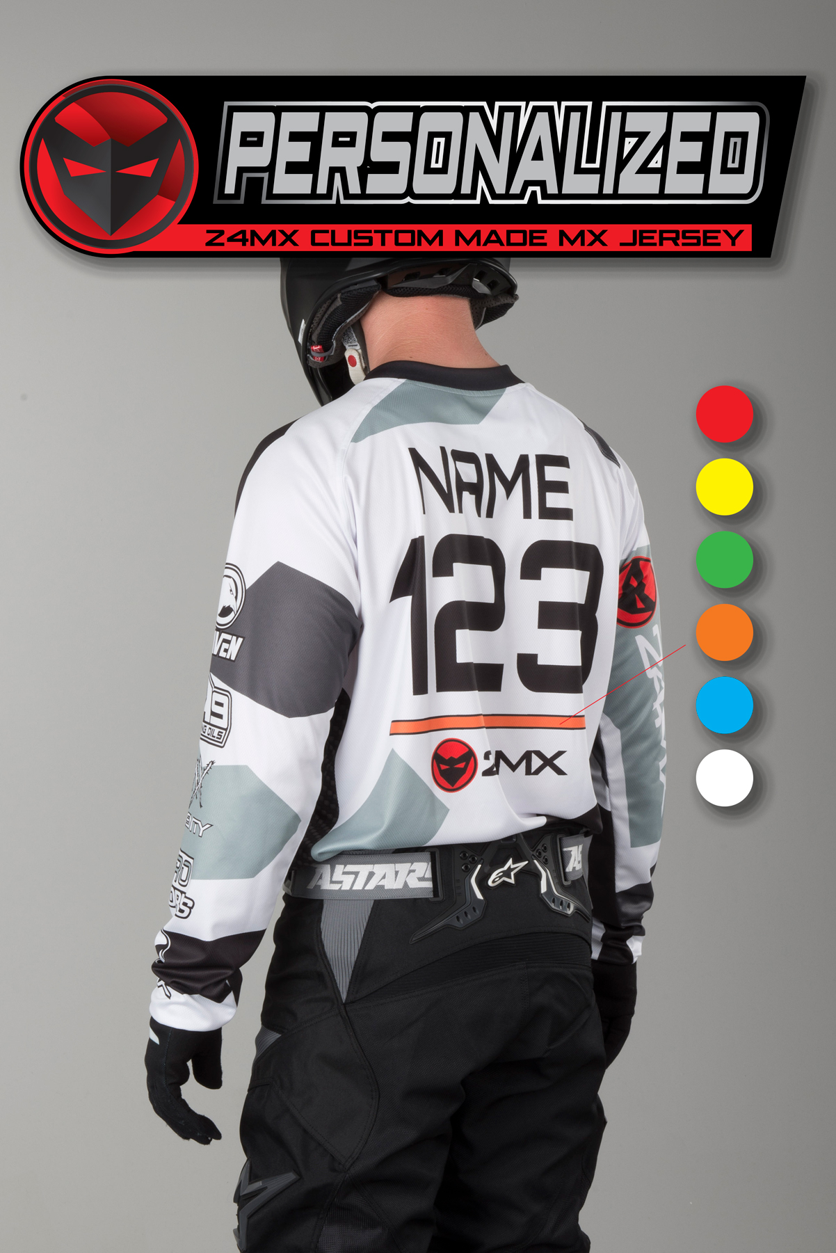 24MX SNOW CAMO MX3 Personalised Jersey