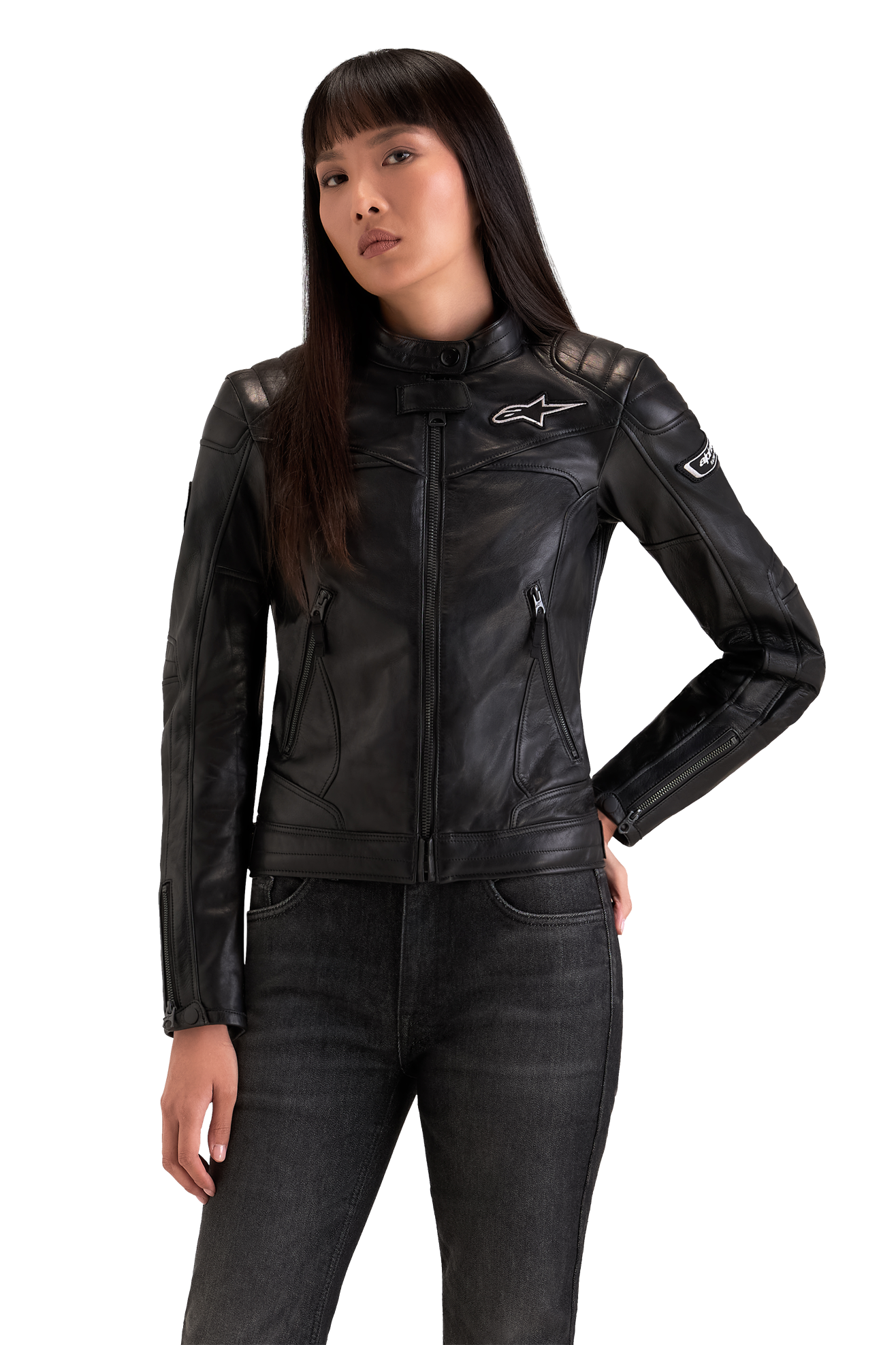 Chaqueta de Moto de Cuero Alpinestars Revea Mujer