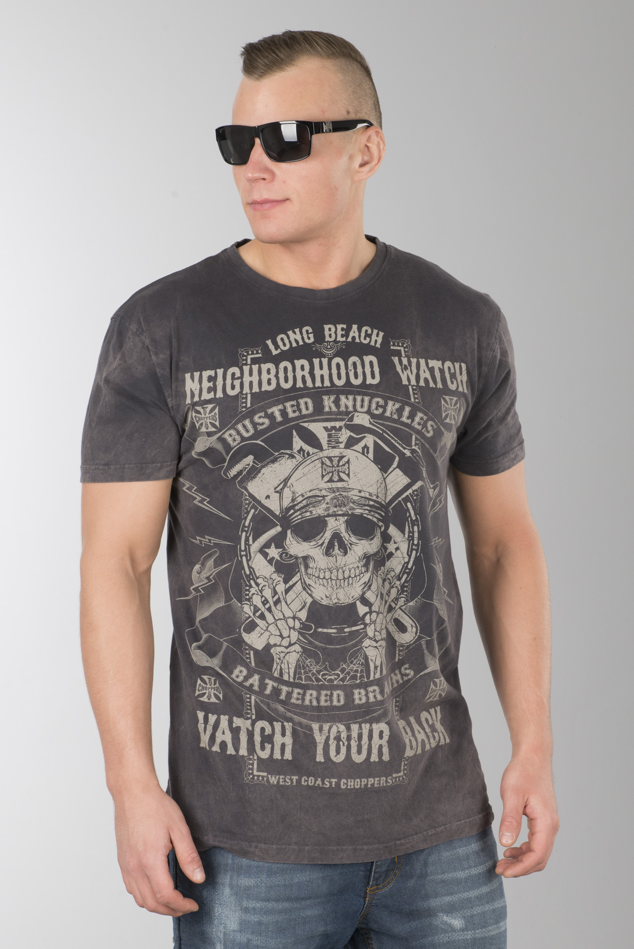 West Coast Choppers Men Short-Sleeve Shirt Chief