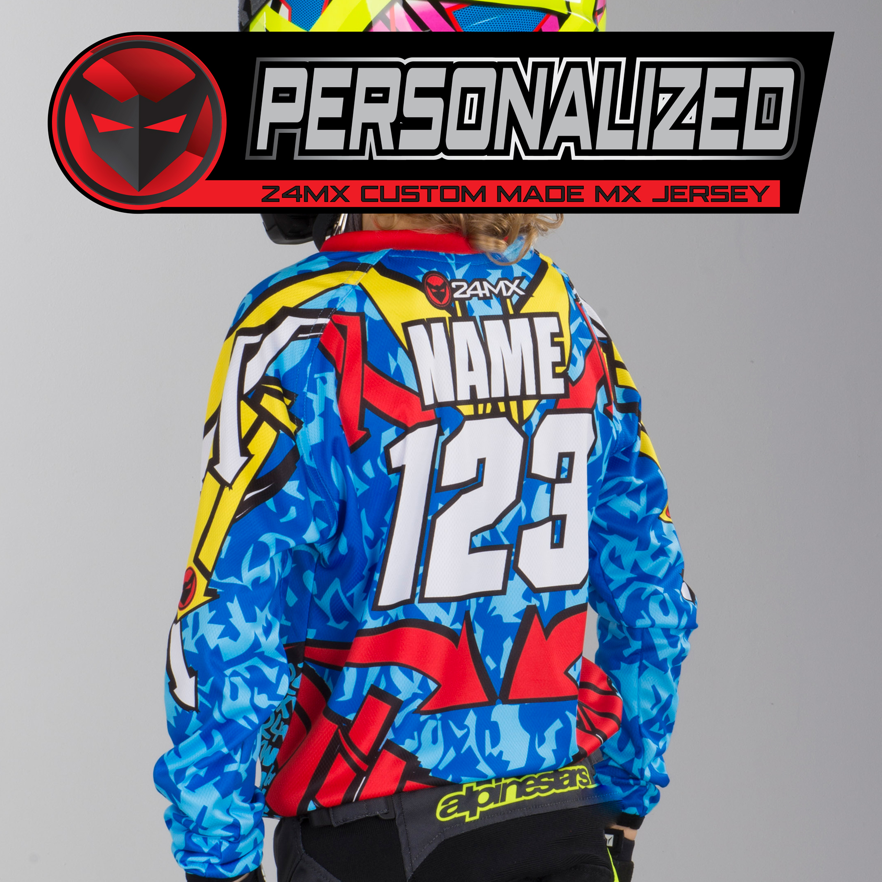 Personalised 24MX Kids Graffiti Jersey