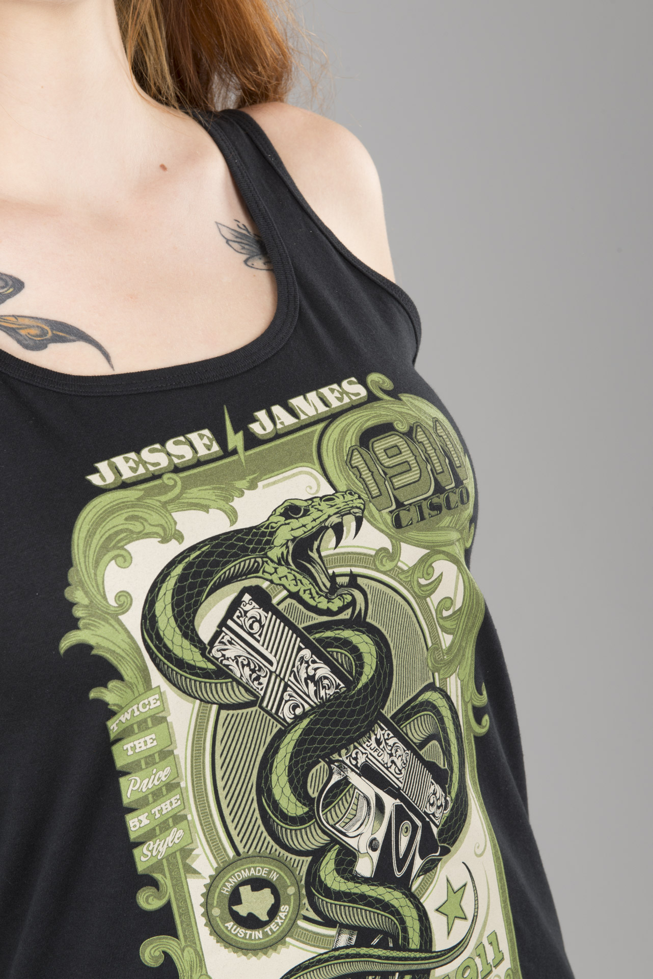 West Coast Choppers Skelly Snake Ladies Tank Top