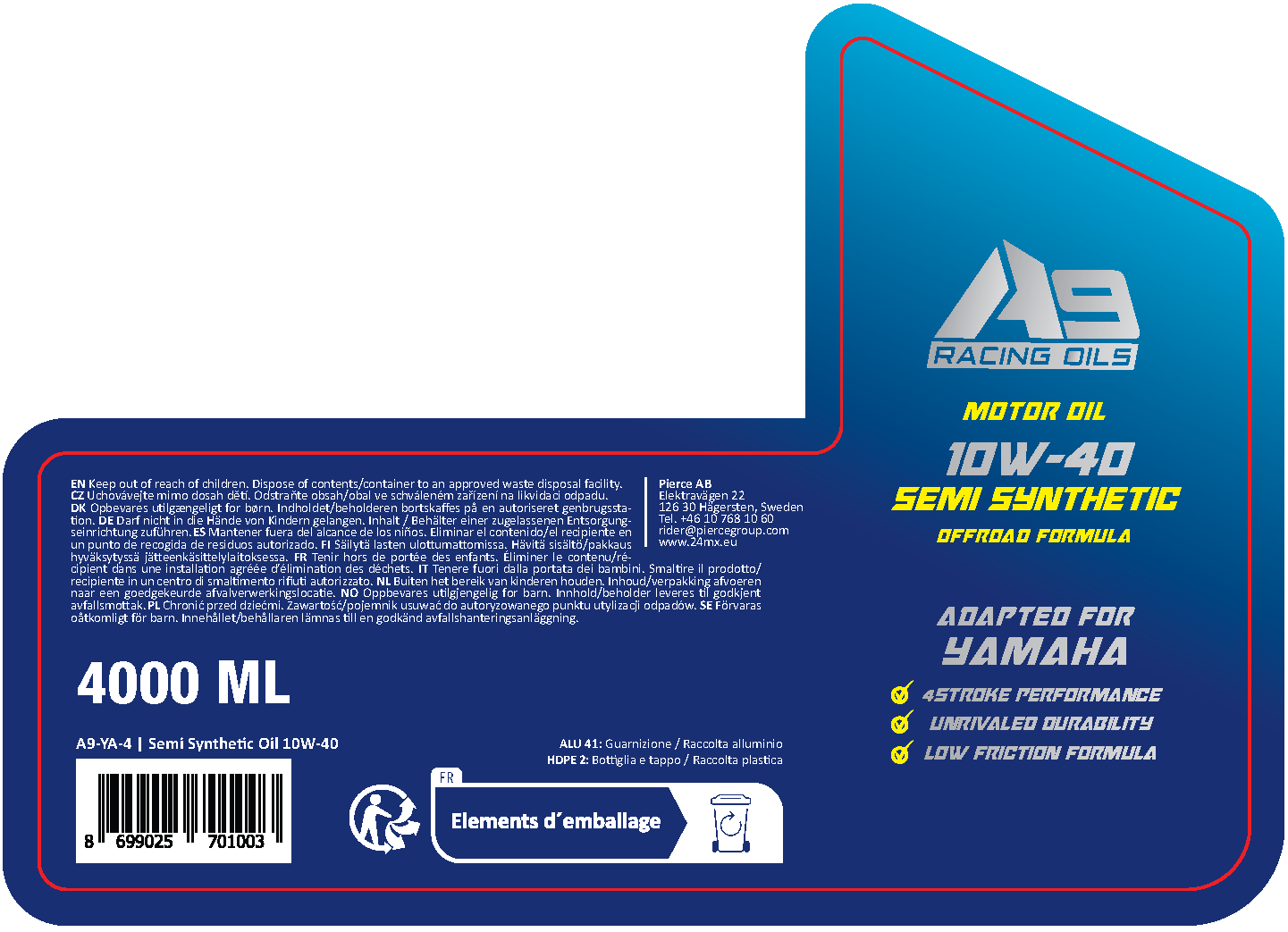 Huile Moteur A9 Racing 4L
