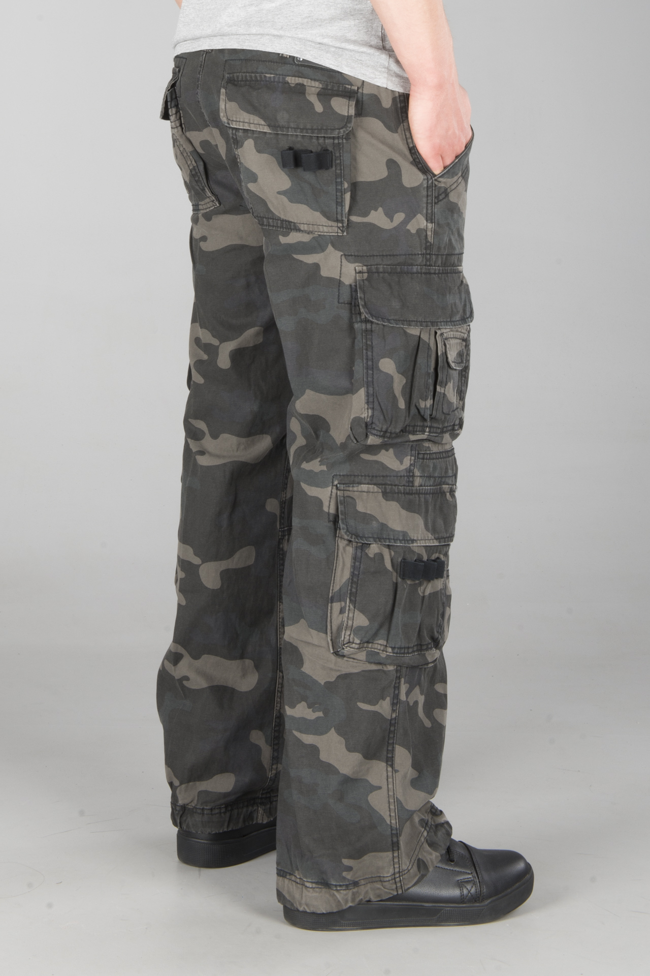 BRANDIT PURE VINTAGE COMBAT TROUSERS MENS ARMY CARGO BIKER WORK PANTS URBAN CAMO