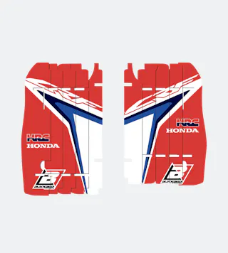 Blackbird Replica Team HRC 19 Radiator Lijkwade Decals Rood-Wit-Blauw