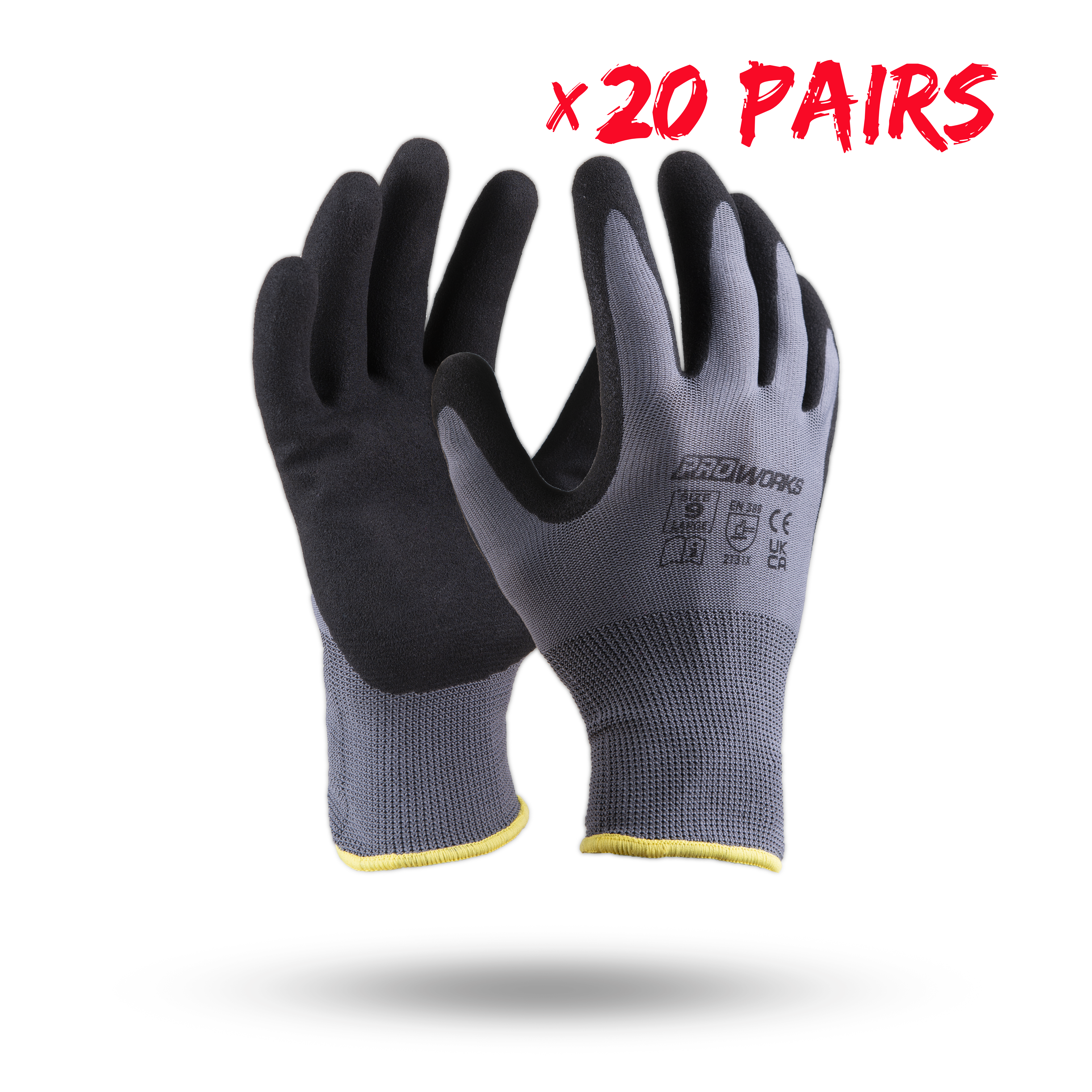 Guanto Da Lavoro Spalmato In Poliuretano Grigio - Foto 10