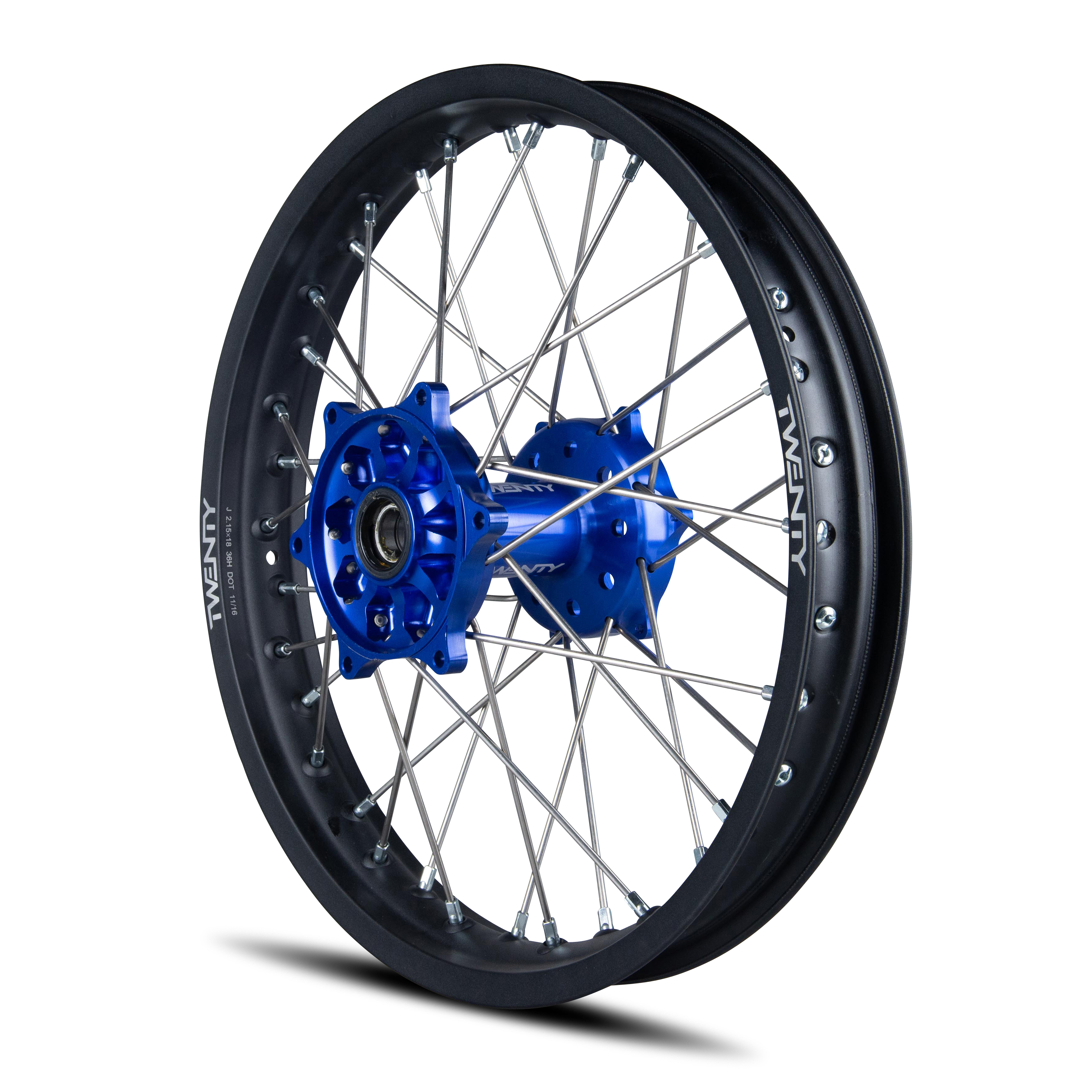 Cross Achterwiel Twenty Zwart-Blauw 19"