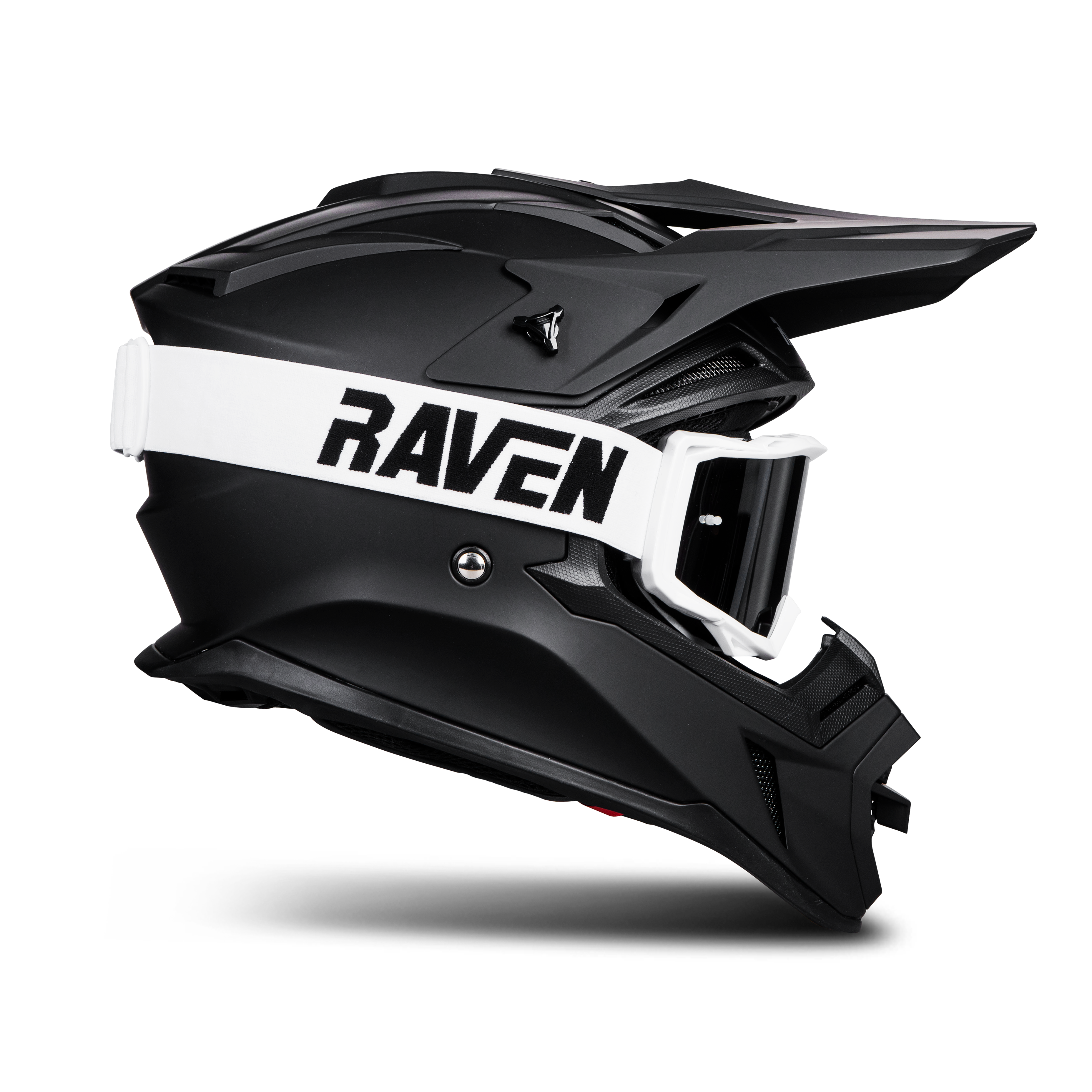 Crosshjelm Raven Airborne EVO + Crossbriller Sniper Crew Hvit