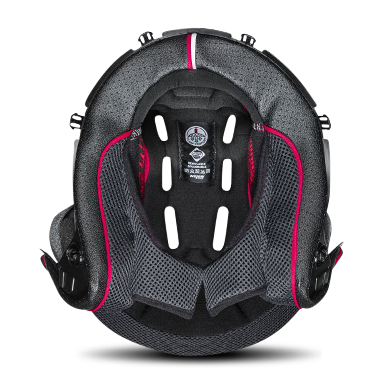 Forro de Casco de Moto Nolan N40-5 GT Negro-Rojo 