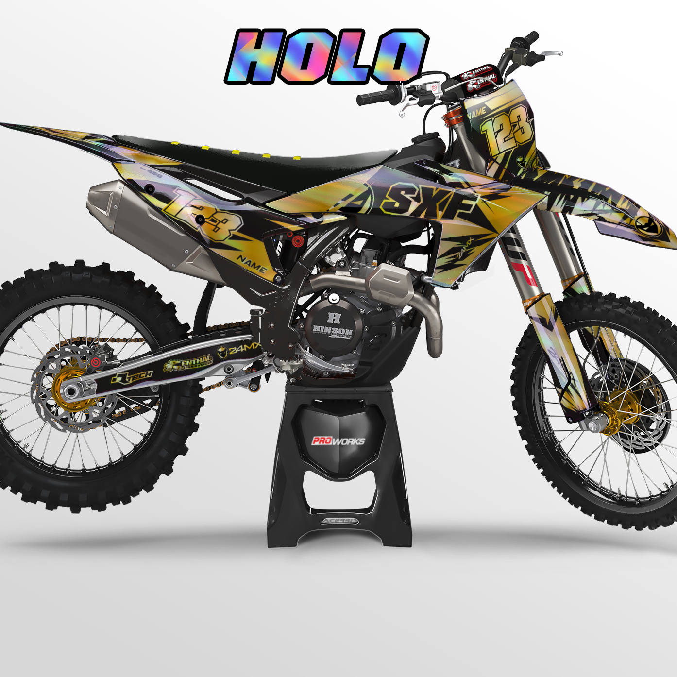 Stickerset 24MX Holo Gepersonaliseerd Goud