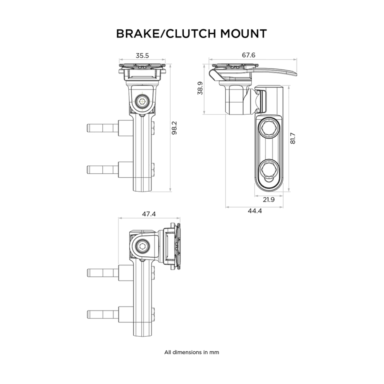 Quad Lock Motorcycle Clutch Mount
