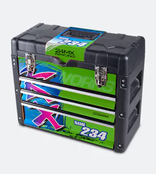 Sada Polepů na Kufr na Nářadí 24MX X3 Zelená