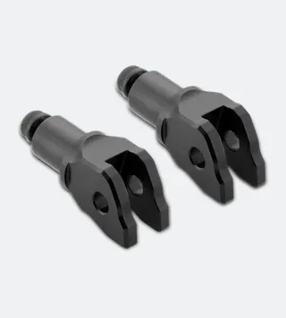 Kit de Montage Rizoma pour Repose-pieds Noir 18mm