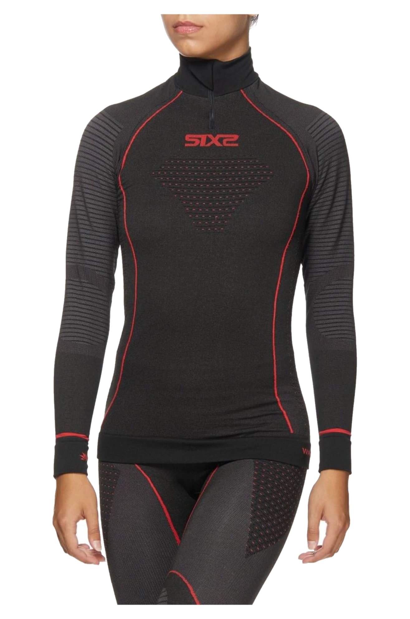 SIXS TS13W CU Thermal long-sleeve mock neck with zip