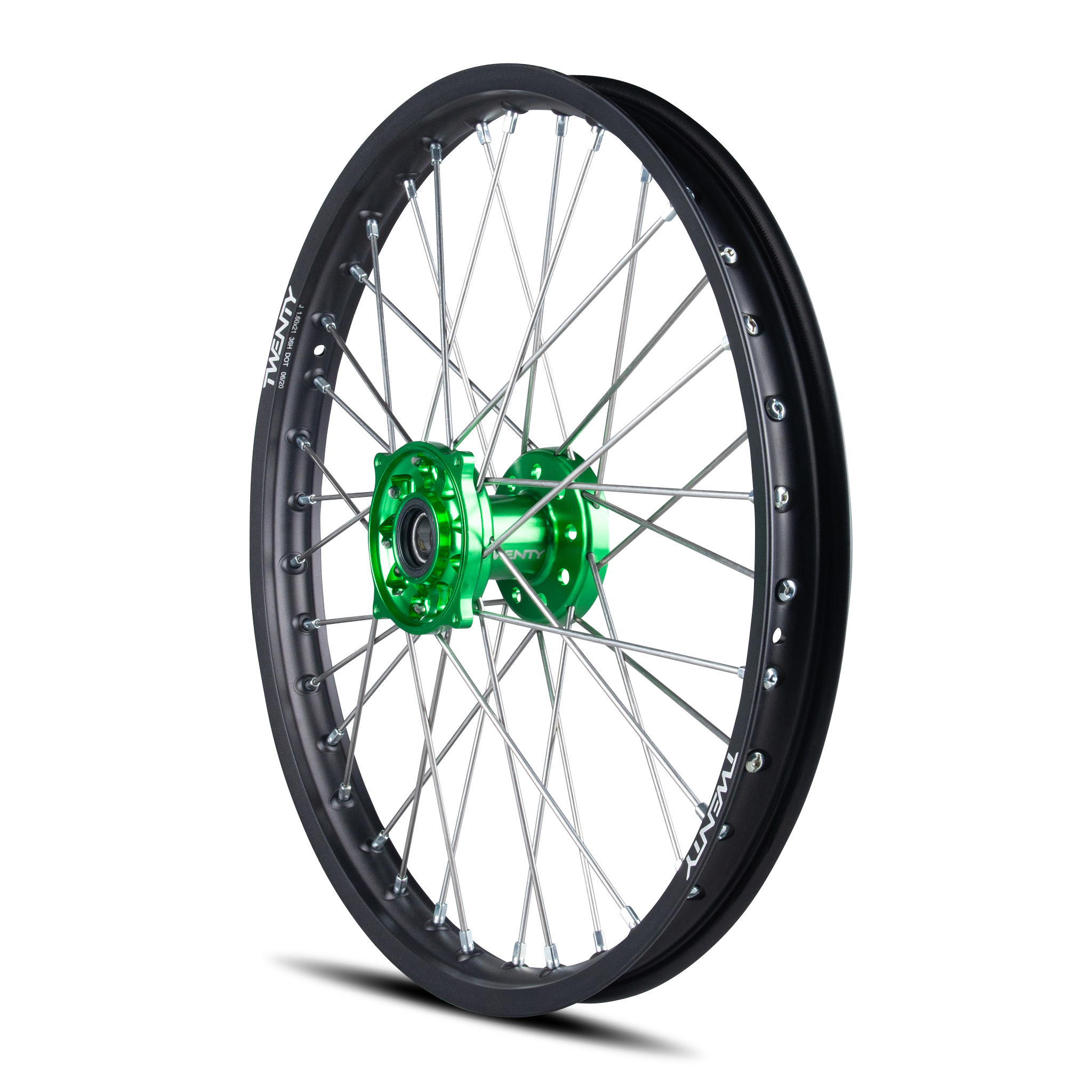 Rueda Delantera de Cross Twenty Negro-Verde 21"
