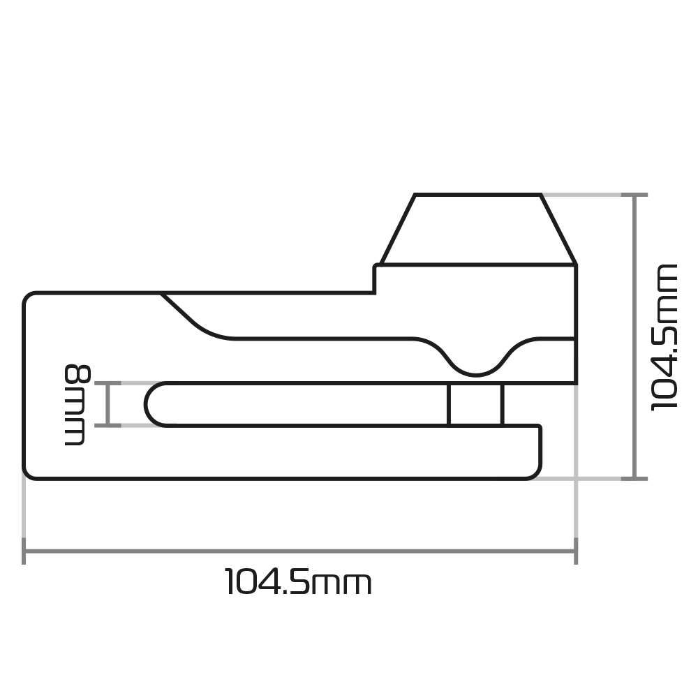 Schijfslot Oxford Titan 10Mm Pin Zwart Incl. Pouch Disc Lock