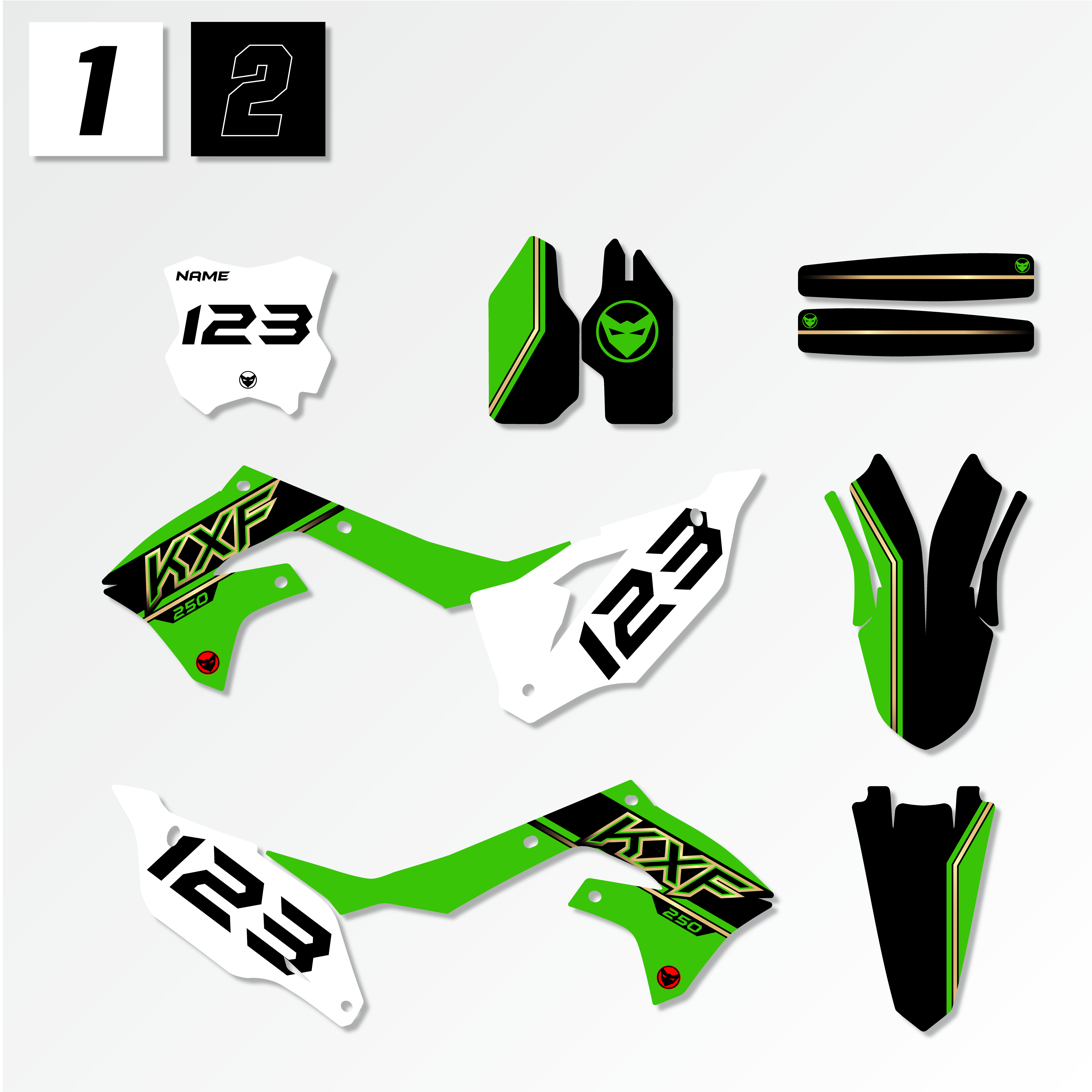 Stickerset 24MX 2021 met Naam & Nummer