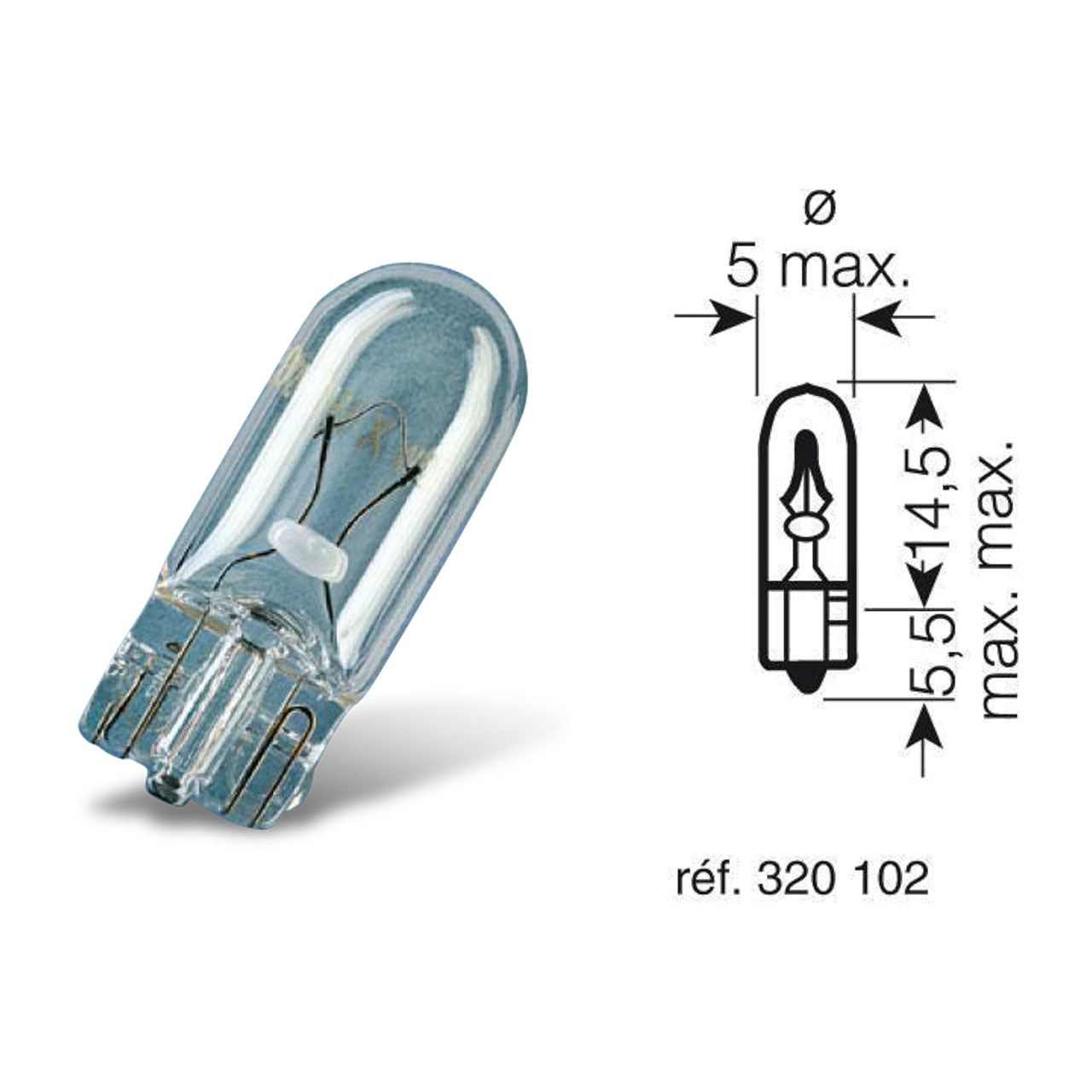 Bombillas Osram Original Line W2W 12 V 2 W