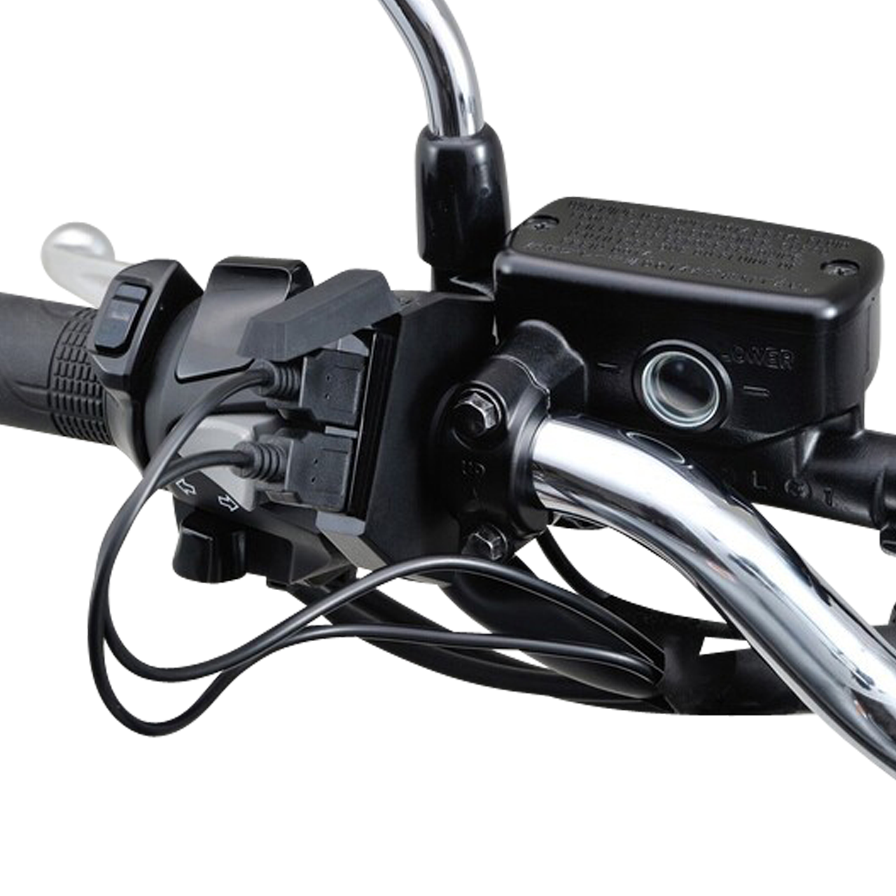 Daytona Slim USB Type-A Power Supply (2 inputs) - Handlebars 22,2/25,4