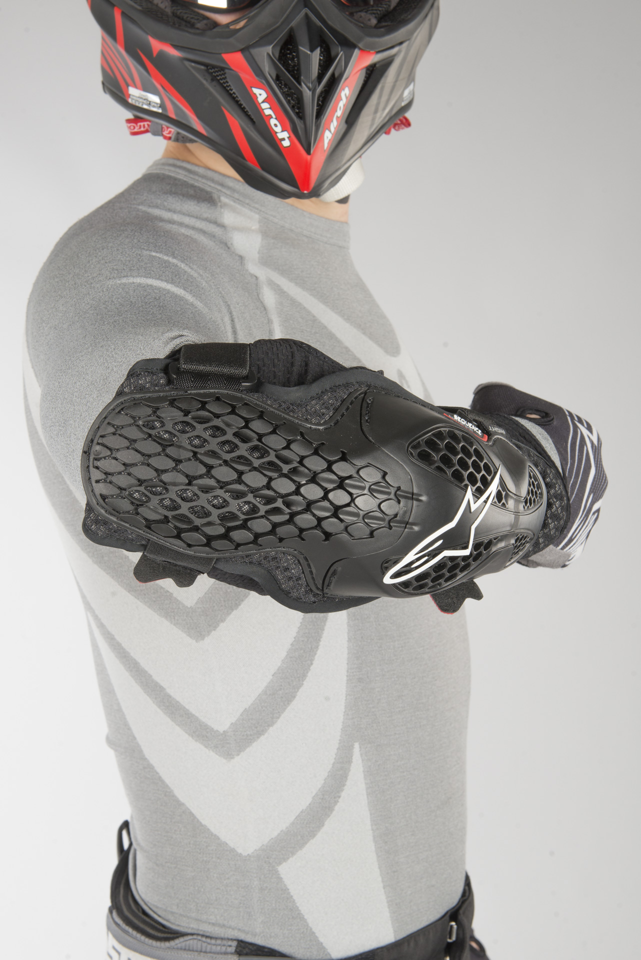 Elleboogbescherming Alpinestars Sequence Zwart-Rood