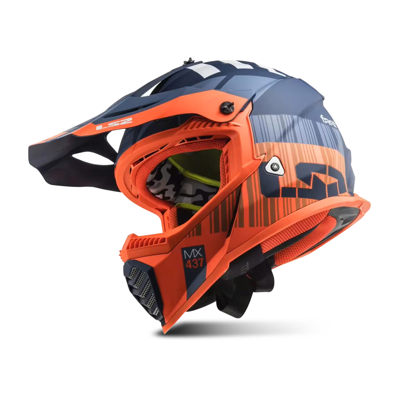 Crosshelm LS2 MX437 FAST MINI EVO Strike Jeugd
