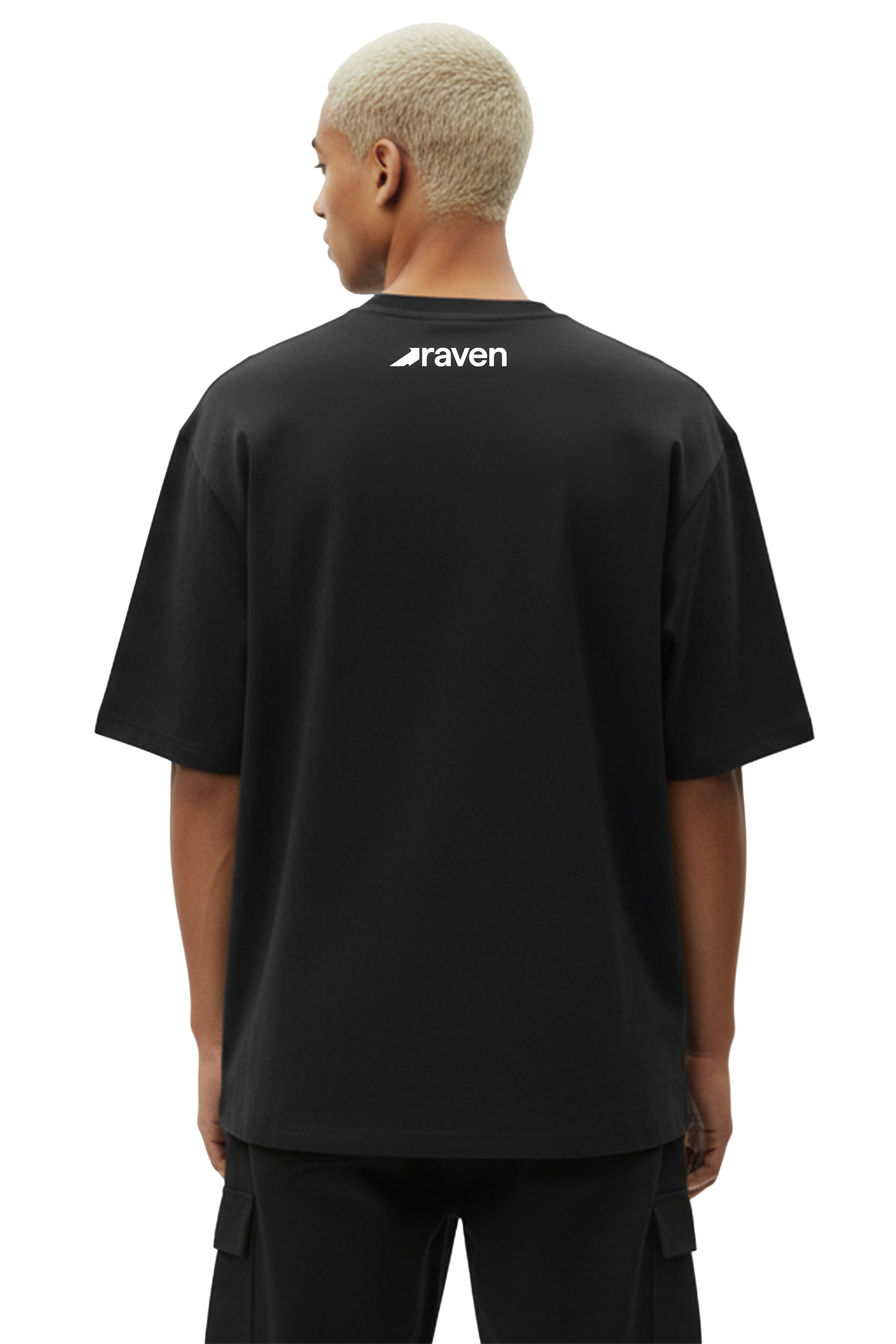 Raven Oversize T-Shirt Zwart