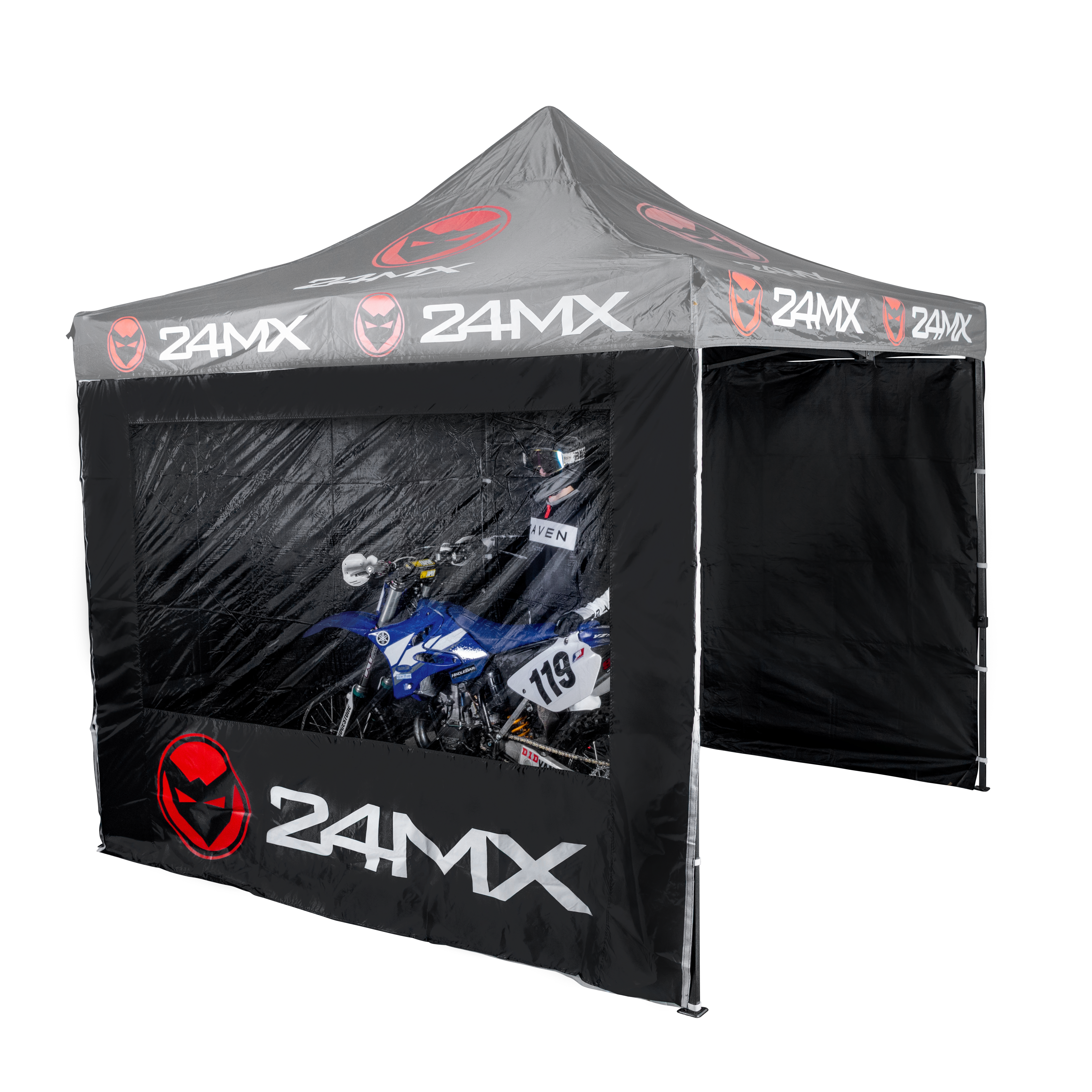 Muggennetvensterwand voor Racetent 24MX 