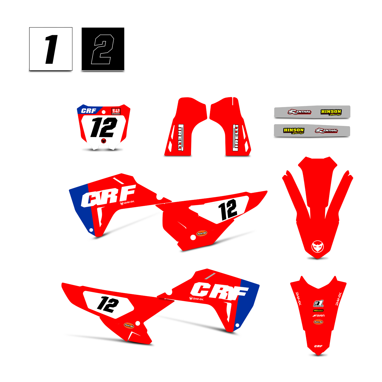 24MX Honda Origin Decal Kit