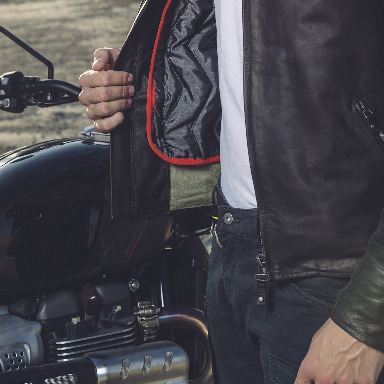 SPIDI Vintage Motorcycle Jacket Ice