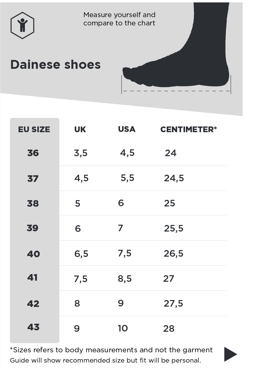 Dainese Size Chart