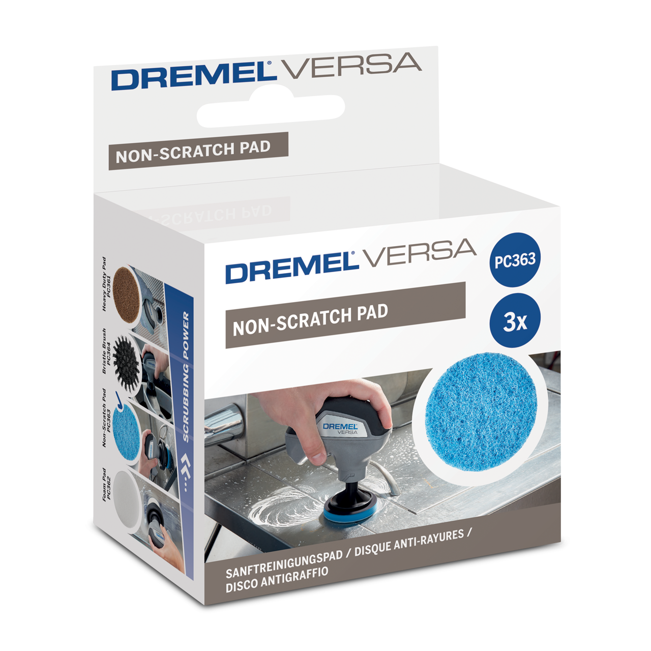 Almohadillas Antiarañazos Dremel Versa Azules Pack-3