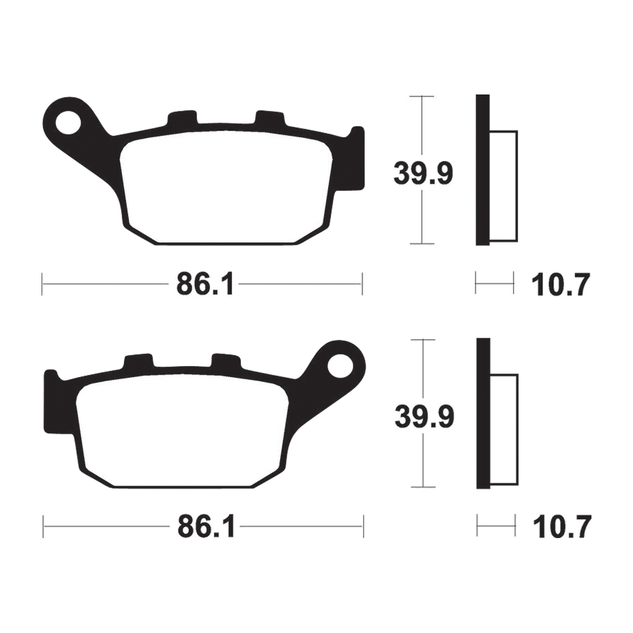 Tecnium Scooter Organic Brake Pads