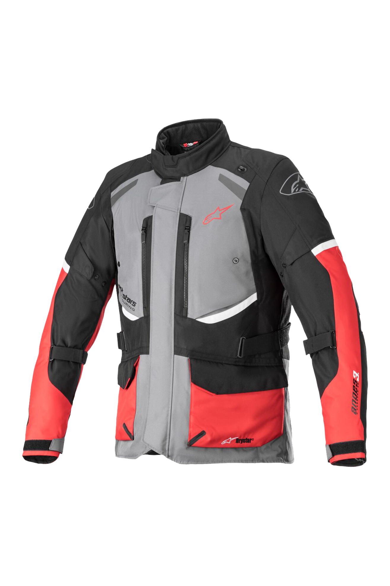 MC-Jakke Alpinestars Andes V3 Drystar® Mørkegrå-Svart-Knall Rød