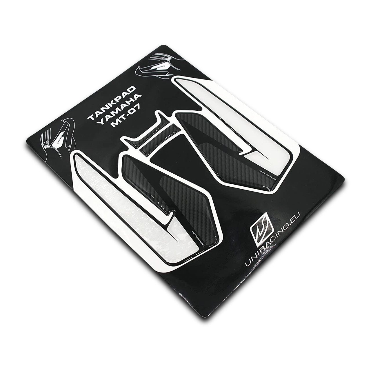 Protège-réservoir Uniracing MT-07Noir-Gris