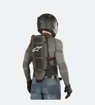 Rugbescherming Alpinestars Nucleon KR-Cell Smoke-Zwart-Rood