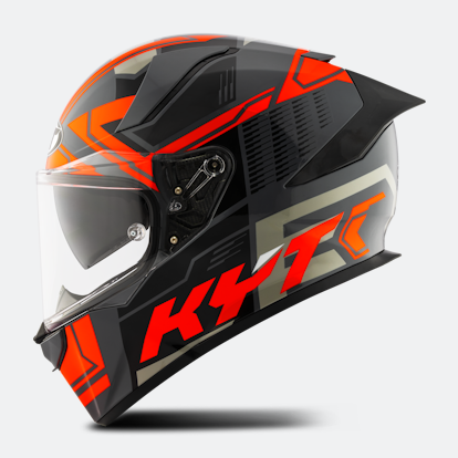 Motorcycle Helmet Helm Kyt Orange Full Face KYT R2R Full Face