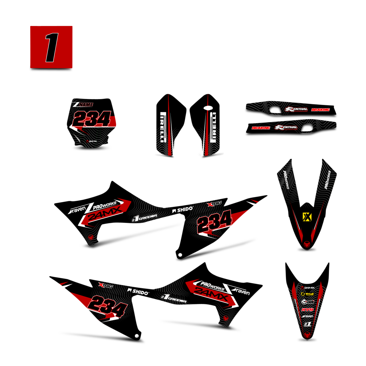 24MX Stark Wave Decal Kit
