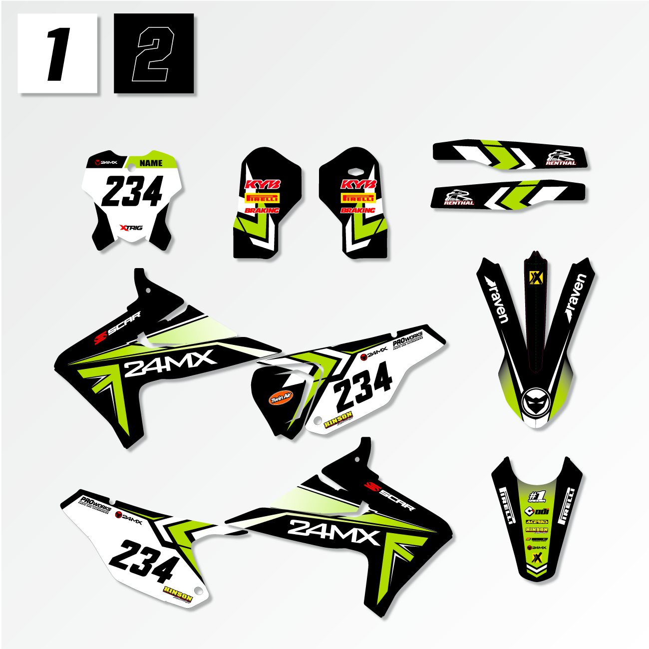 24MX Triumph Flash Decal Kit
