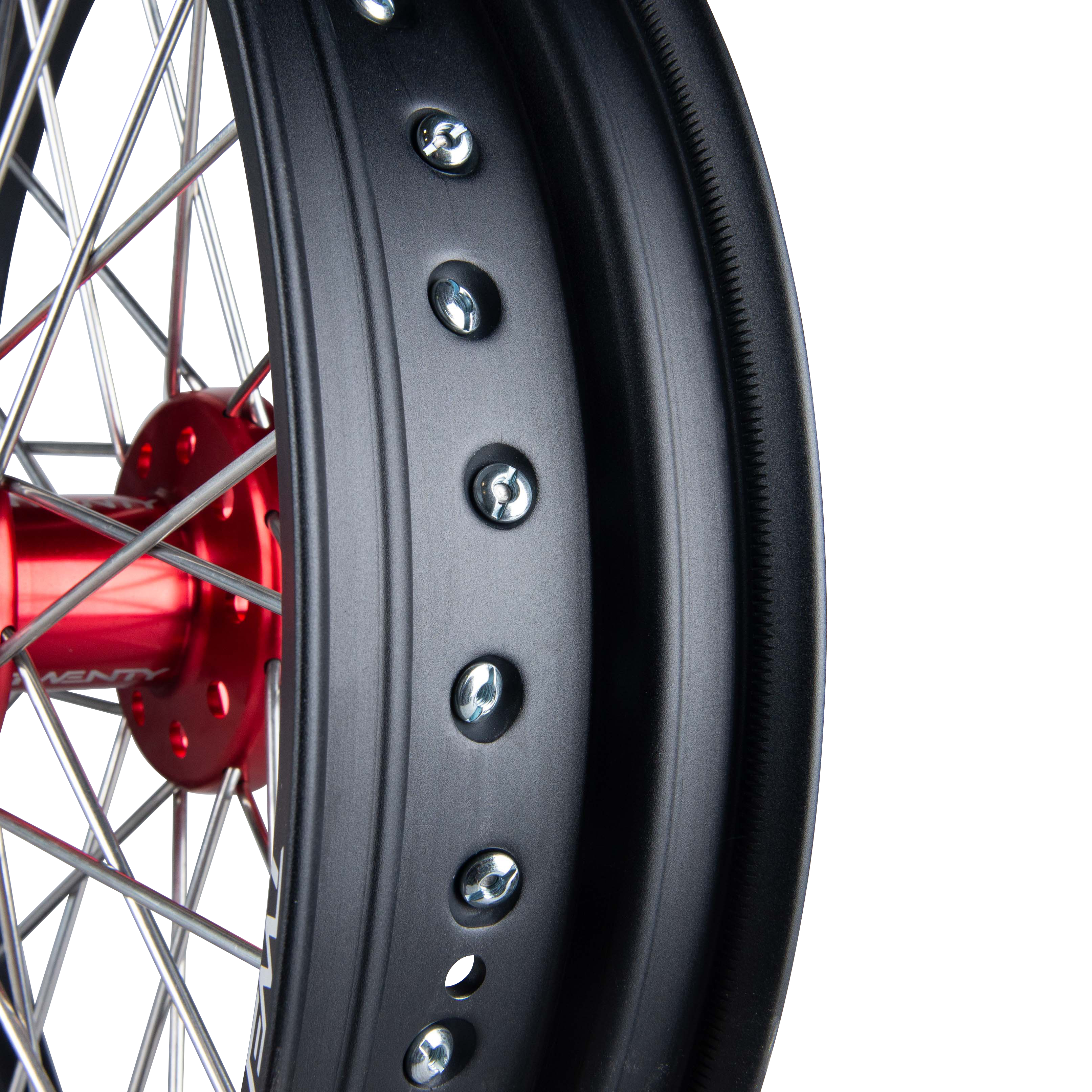 Rueda Delantera Twenty Supermotard Negro-Rojo 17"