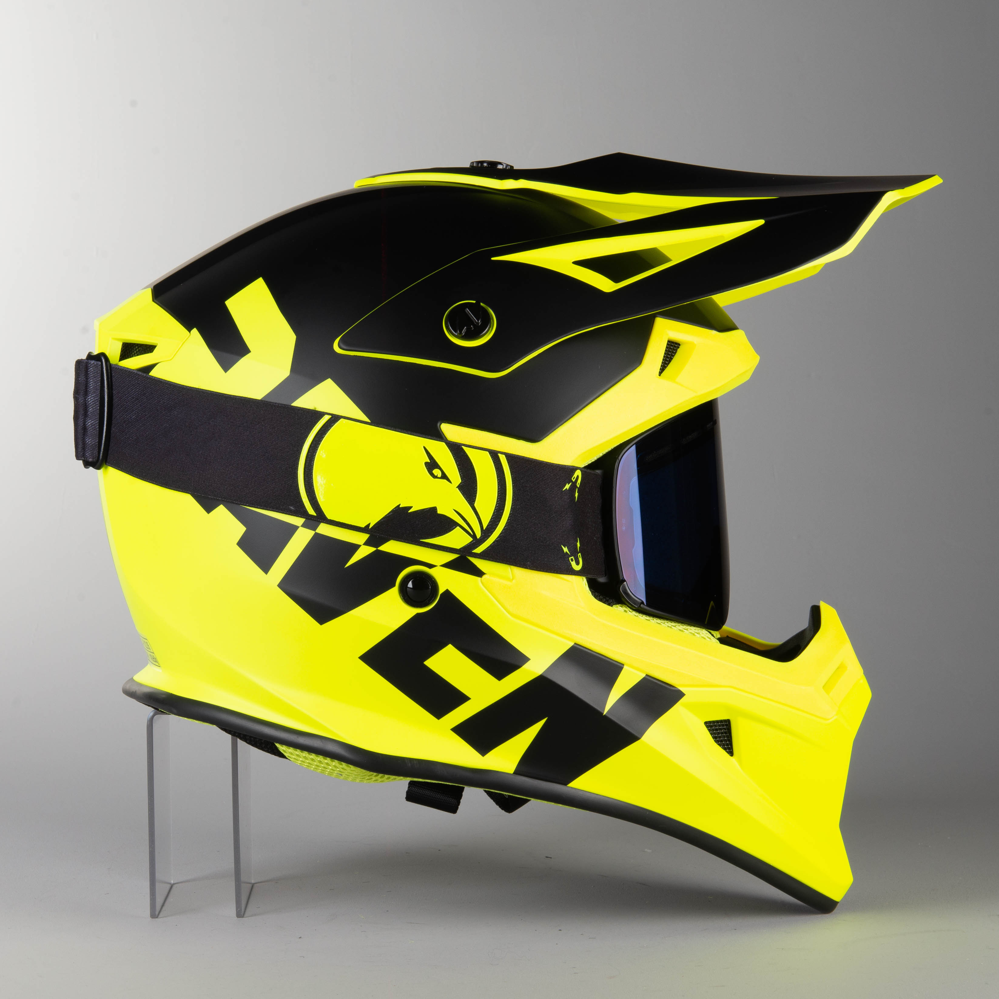 Raven Airborne Split MX Helmet BlackYellow Now 18 Savings 24mx.co.uk