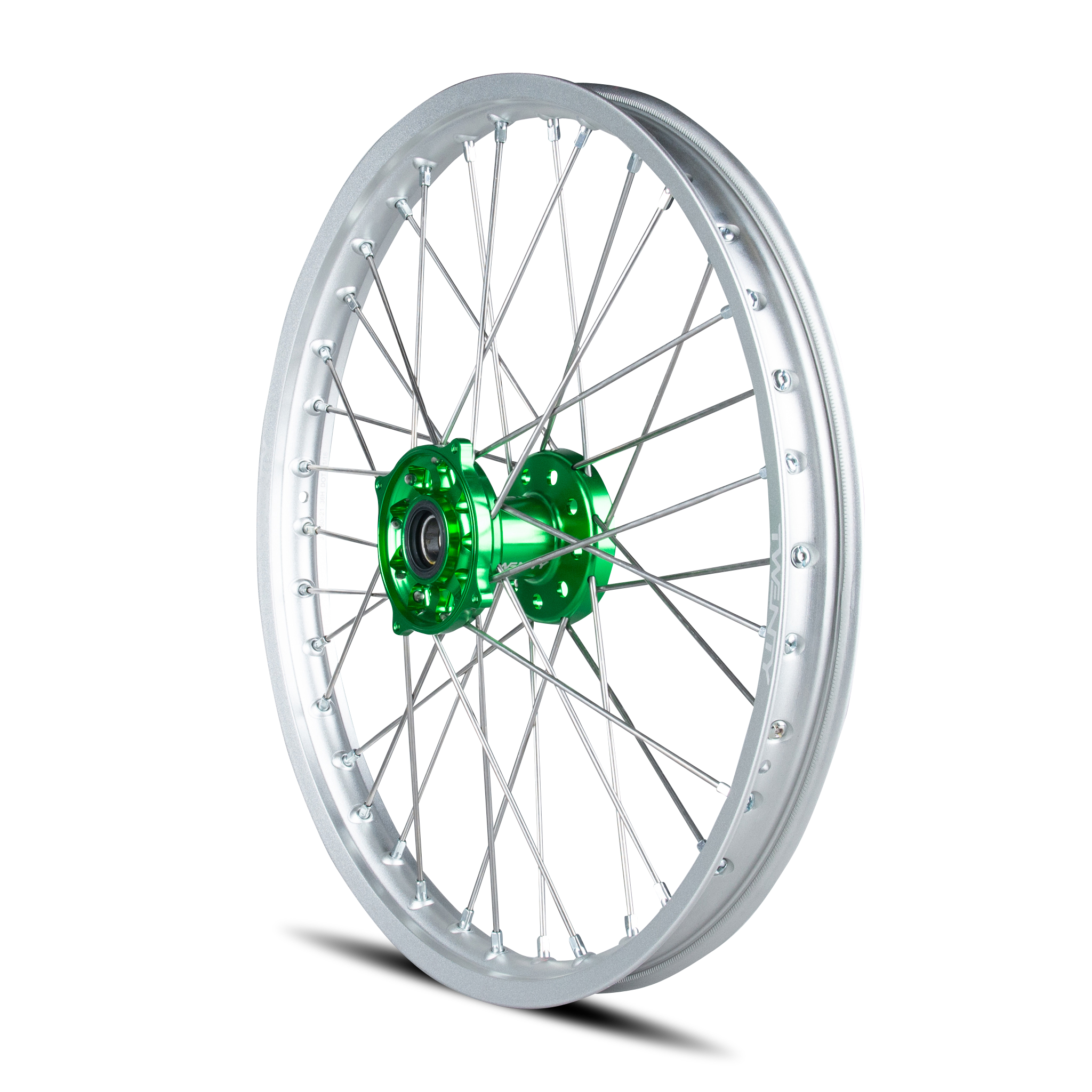 Rueda Delantera de Cross Twenty Plateado-Verde 21"