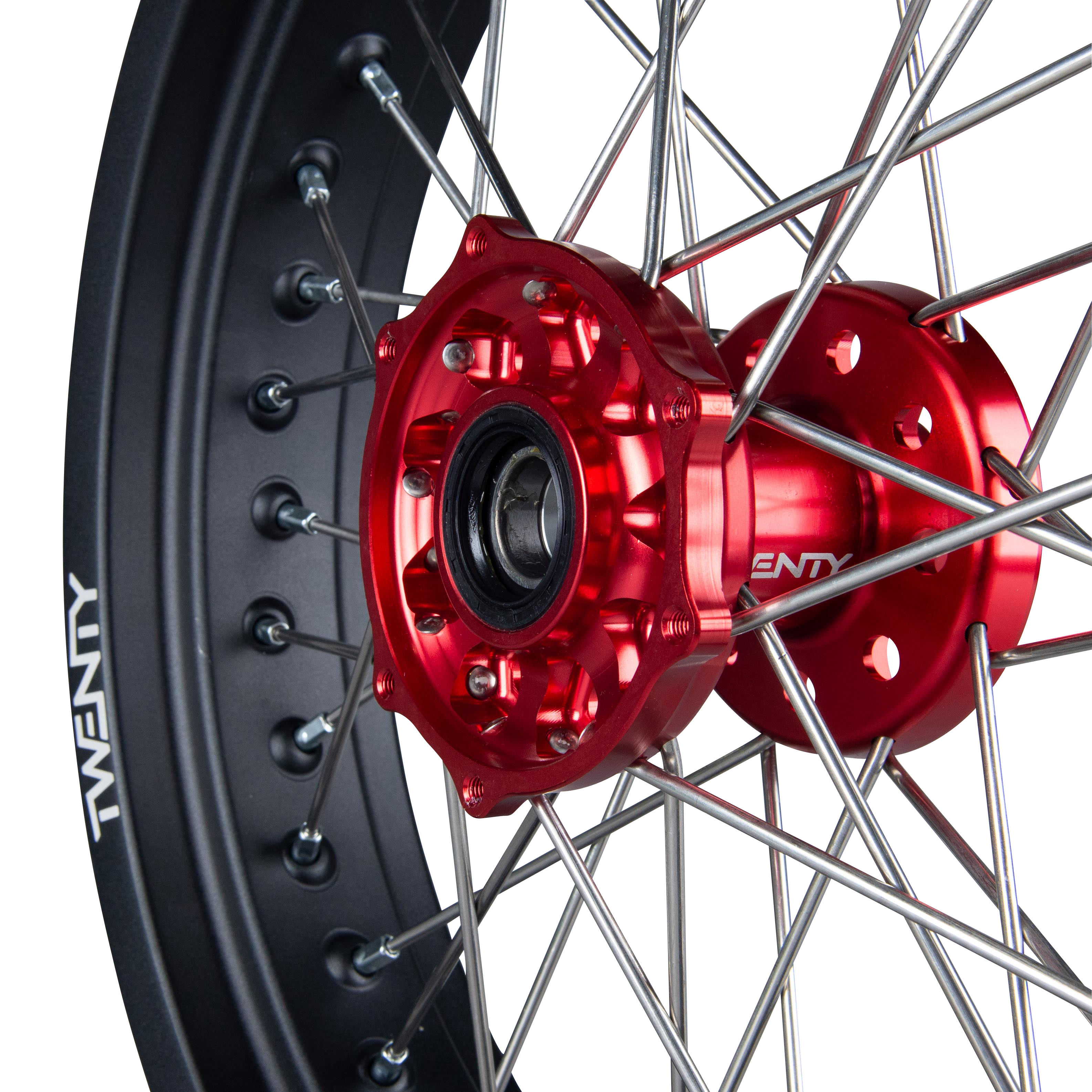 Rueda Delantera Twenty Supermotard Negro-Rojo 17"