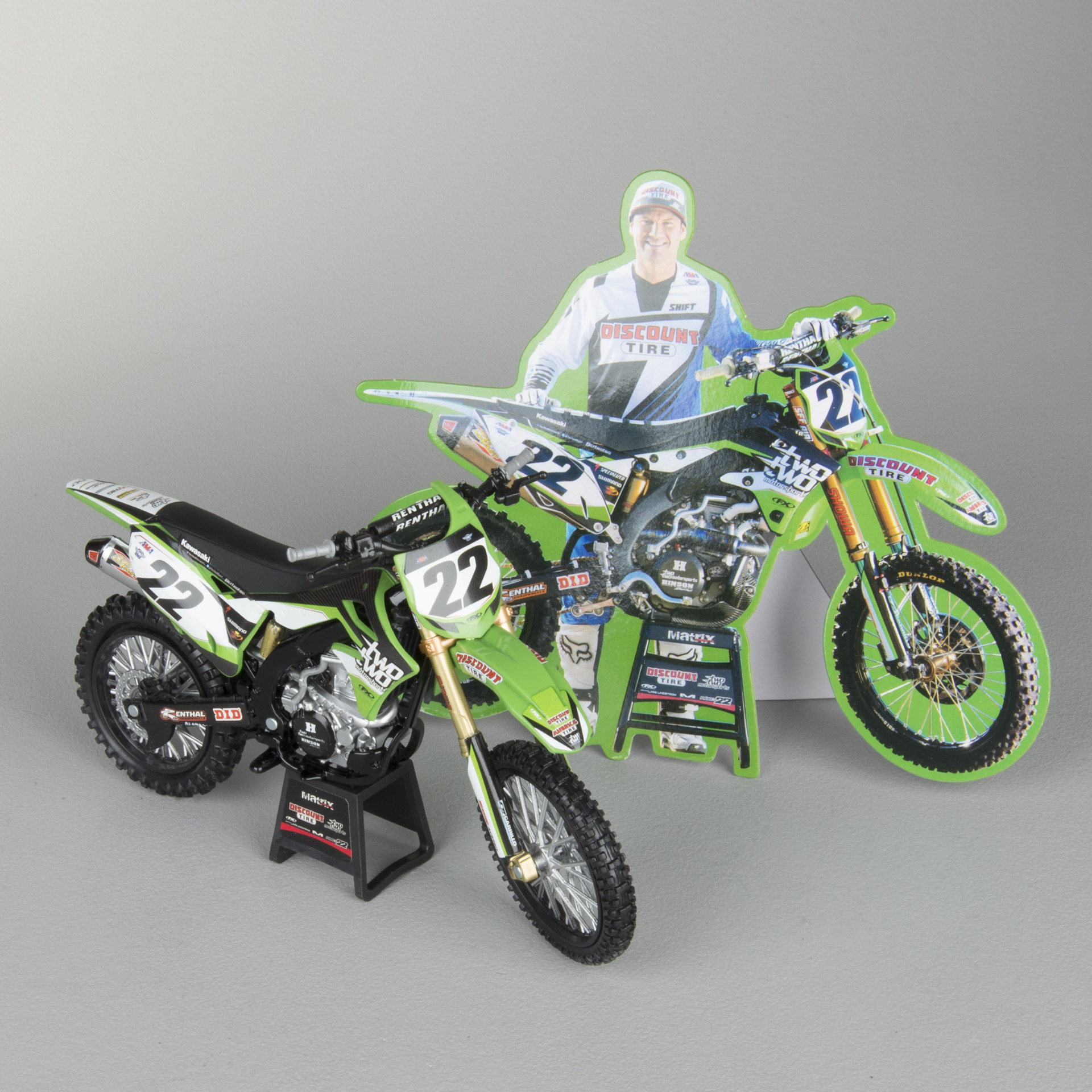 NewRay 1:12 Kawasaki/TwoTwo Motorsports Chad Reed #22 Toy