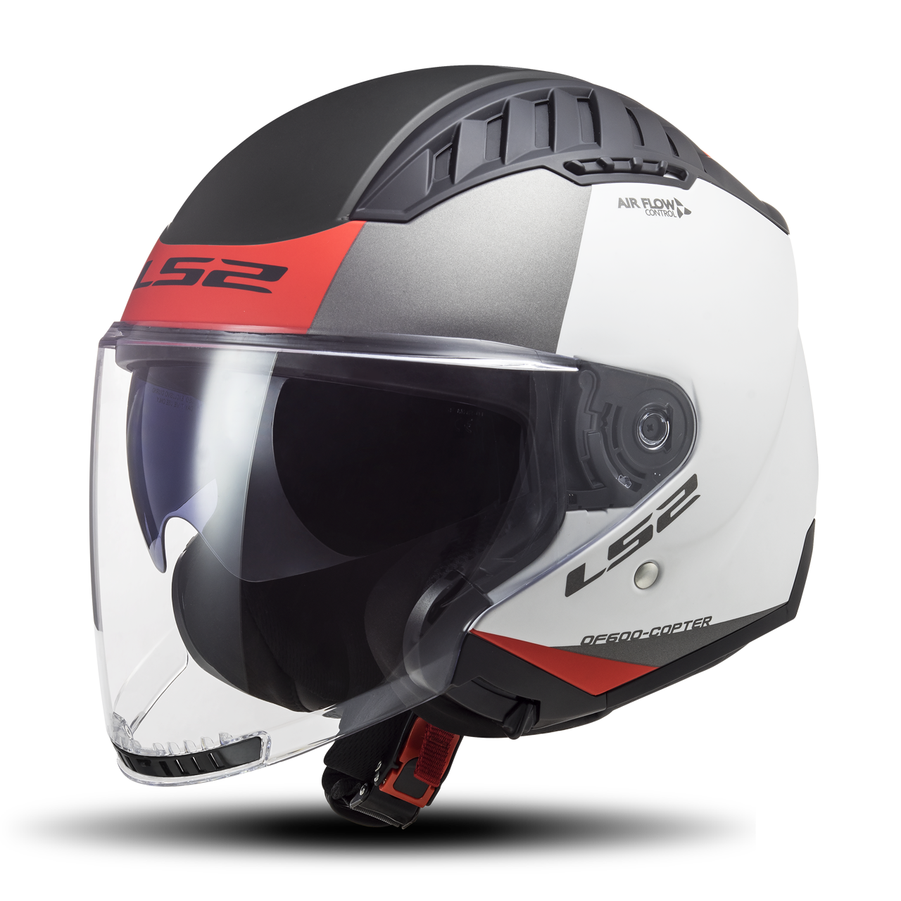 LS2 OF600 COPTER Open Helmet Urbane Matte WhiteRed Now 15 Savings