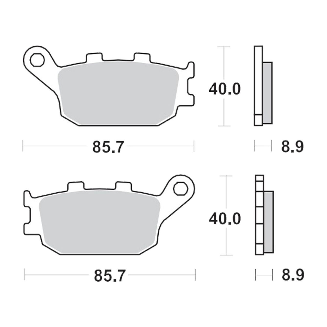 Pastiglie Freno Posteriore Moto-Master RoadPro Sinter